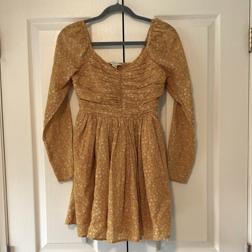 American Eagle Floral Yellow Mini Dress - Picture 2 of 11